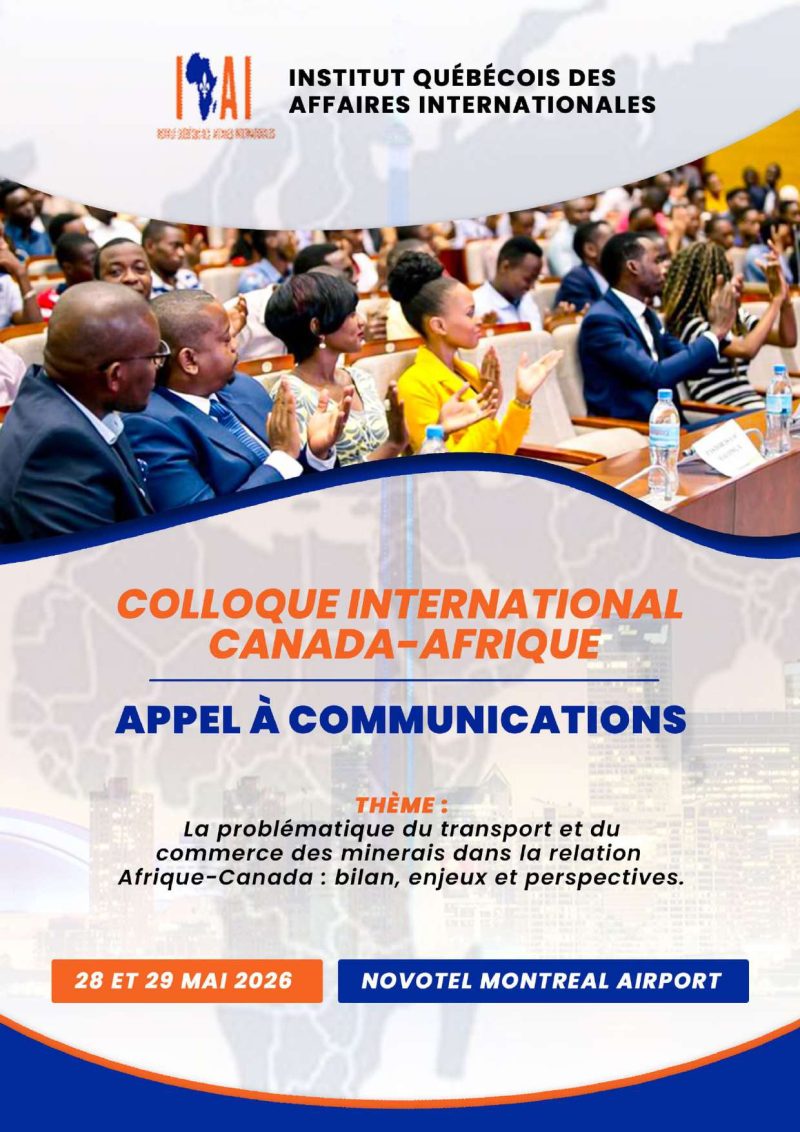 Inscription au Colloque international Canada-Afrique du 28 et 29 mai ...